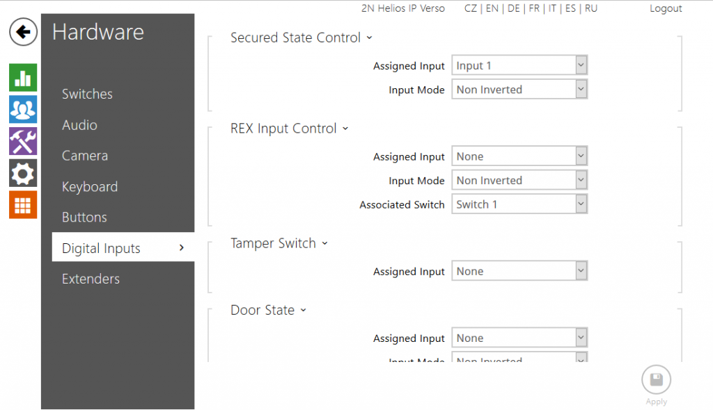 How to set the Secured State Control