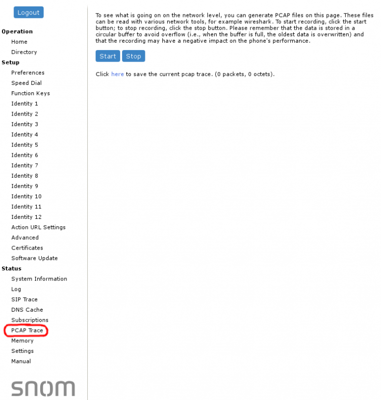 How To Capture A PCAP Trace On A Snom Phone ProVu Blog